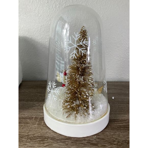 Home LED‎ Glass Dome Christmas Tree Centerpiece Decoration 10" Electronic - Picture 9 of 12